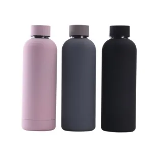Wholesale Outdoor Frosted Portable Popular 500ml Insulated Stainless Steel Sports Water Bottle EL-TM55